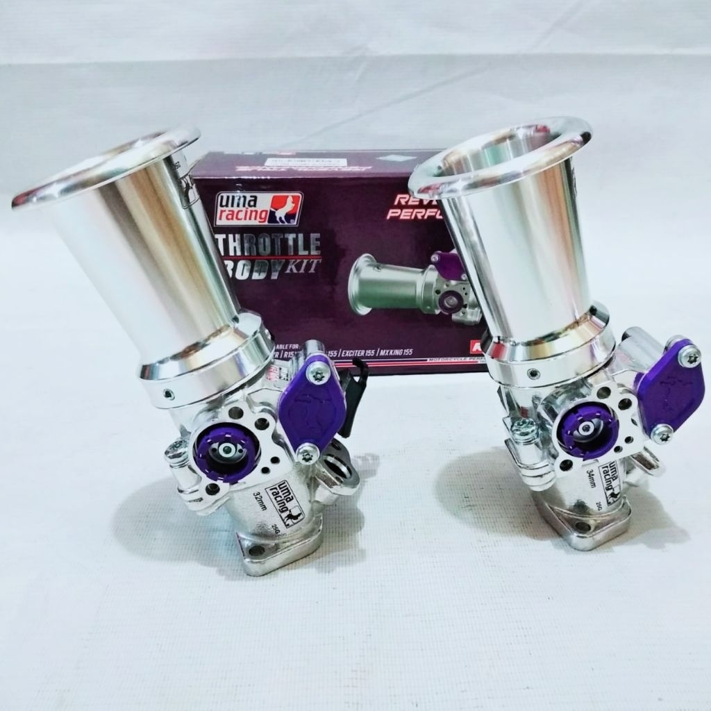 Throttle Body Kit Uma Racing TB Uma Racing Y16ZR R15 V3 Nmax New Arox New Downdraft  32MM 34MM