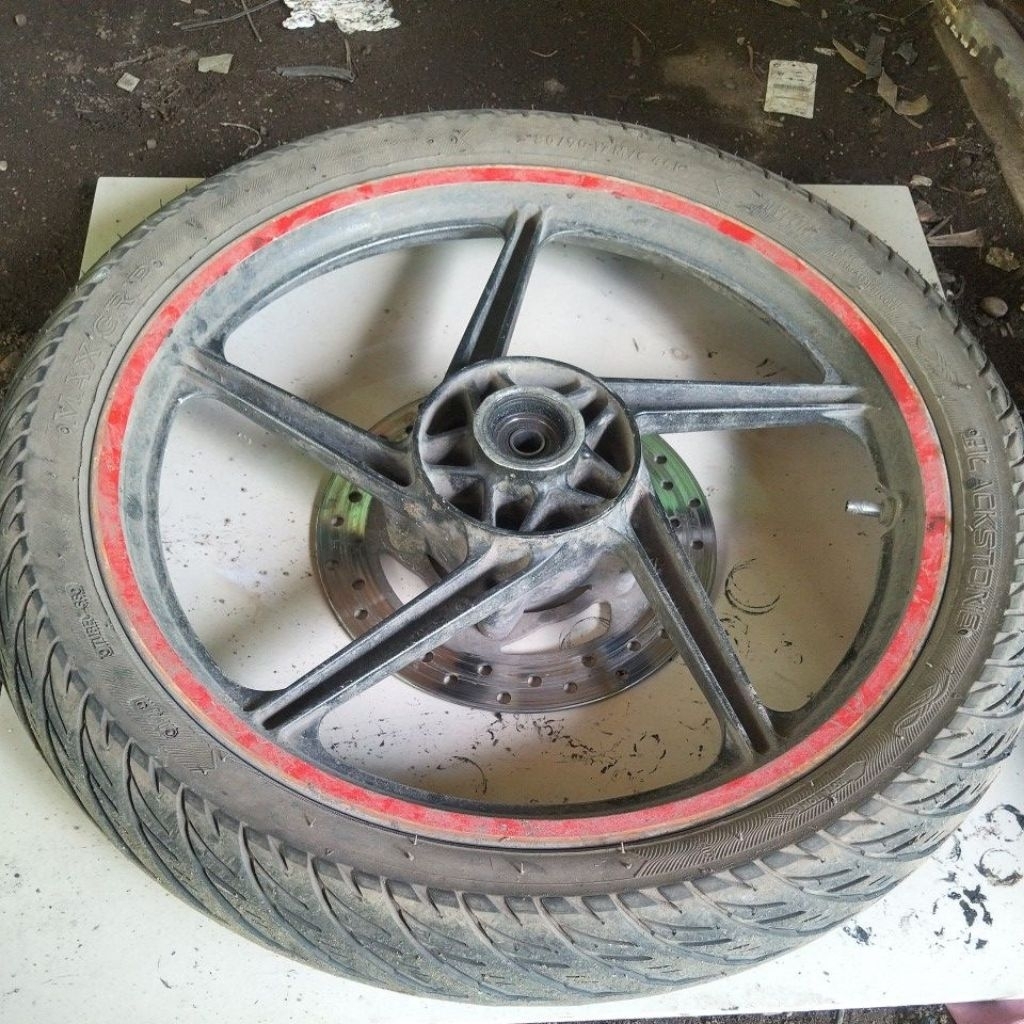 velg depan motor Pulsar 135 lengkap piringan cakram
