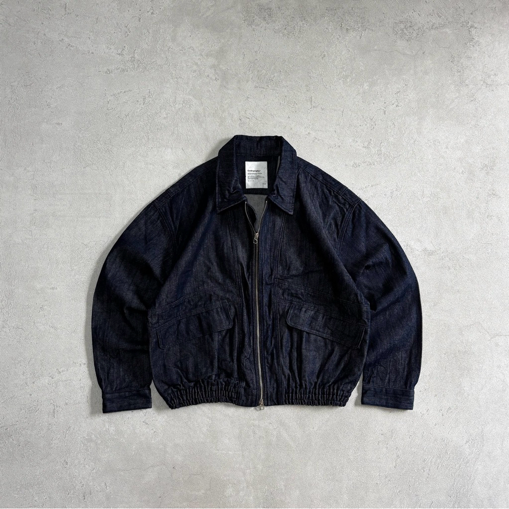 Work jacket raw denim code graphy