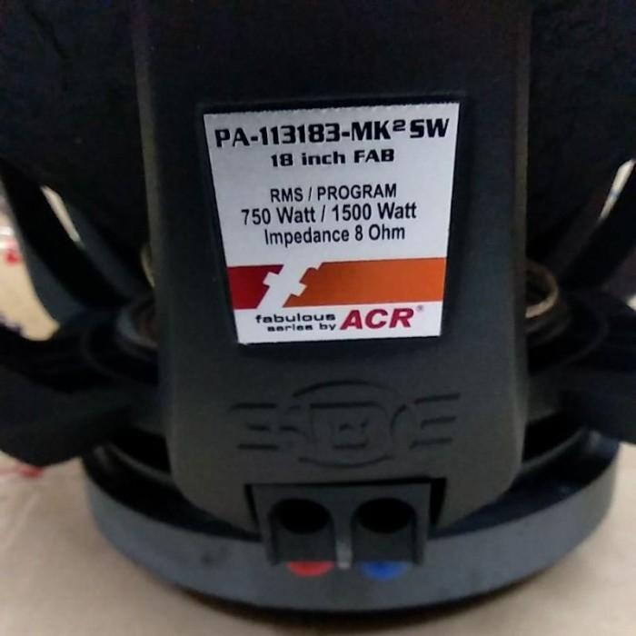 SPEAKER ACR FABULOUS 18" PA-113183-MK2 SW FAB SUBOOFER 1500 WATT