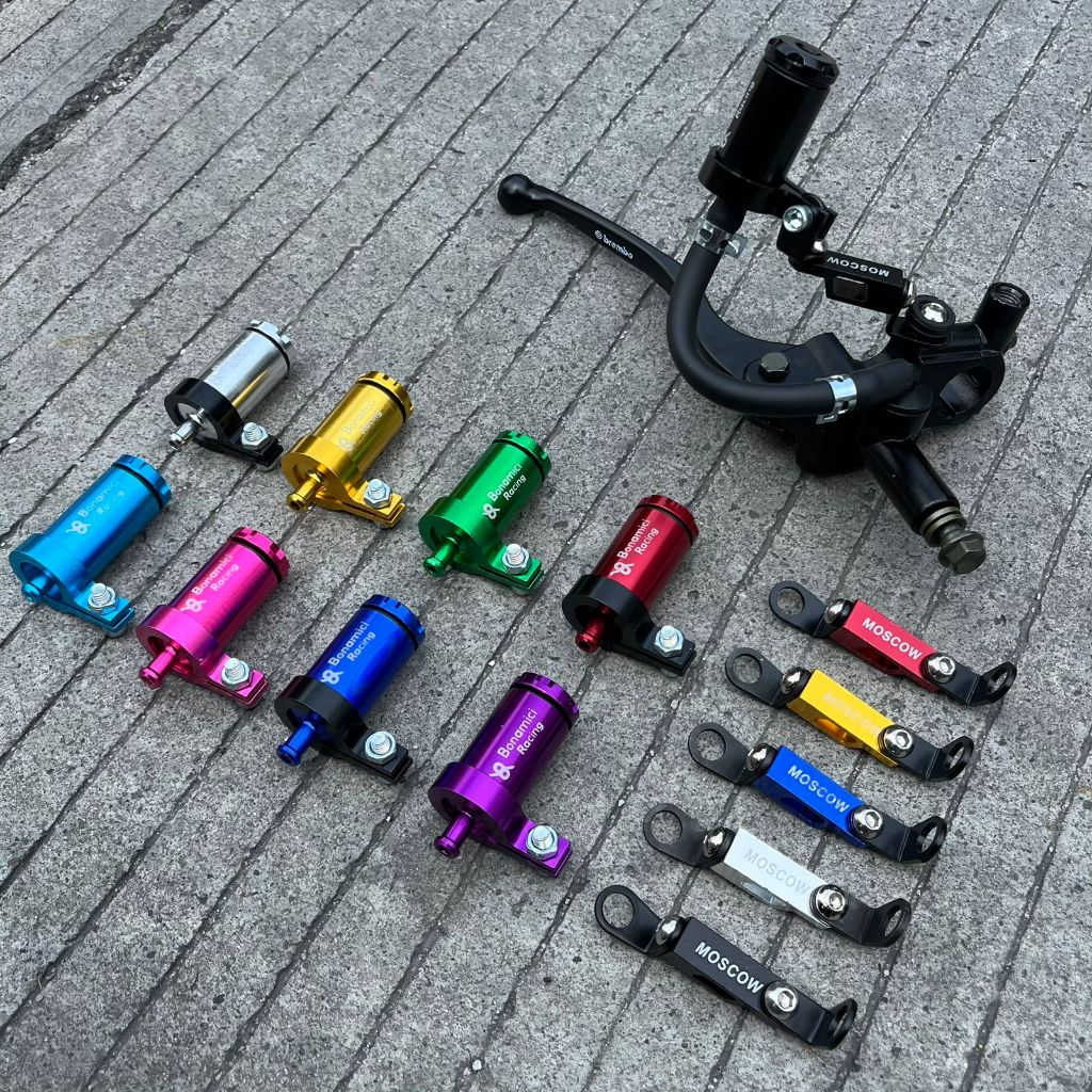 MASTER REM KANAN GRAFIR BONAMICI + TABUNG MINYAK BONAMICI SET BAUT SELANG + BREKET TABUNG MINYAK FUL