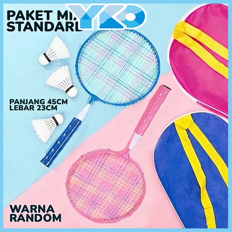 YKO Raket Bulutangkis Raket badminton Anak Bulutangkis Anak Kecil Ringan Mudah Dibawa Handgrip Spons