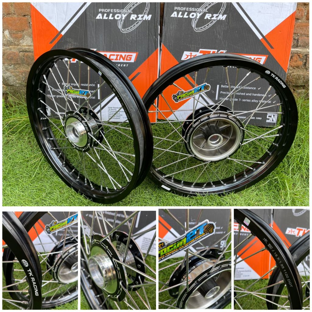 VELG SET TK RACING SET TROMOL BUBUT CROME ORI RX KING