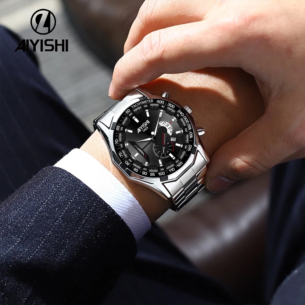 PROMO AIYISHI JAM TANGAN COUPLE ANTI AIR ORIGINAL RANTAI COUPLE WATCH MODEL 1623 1658