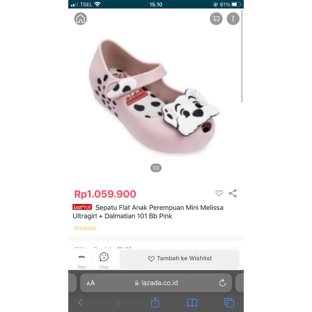 Sepatu anak mini melissa  / preloved sepatu anak mini melissa/ sepatu anak perempuan