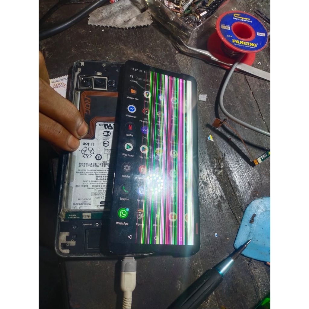 lcd rog phone 3 bekas apa adanya