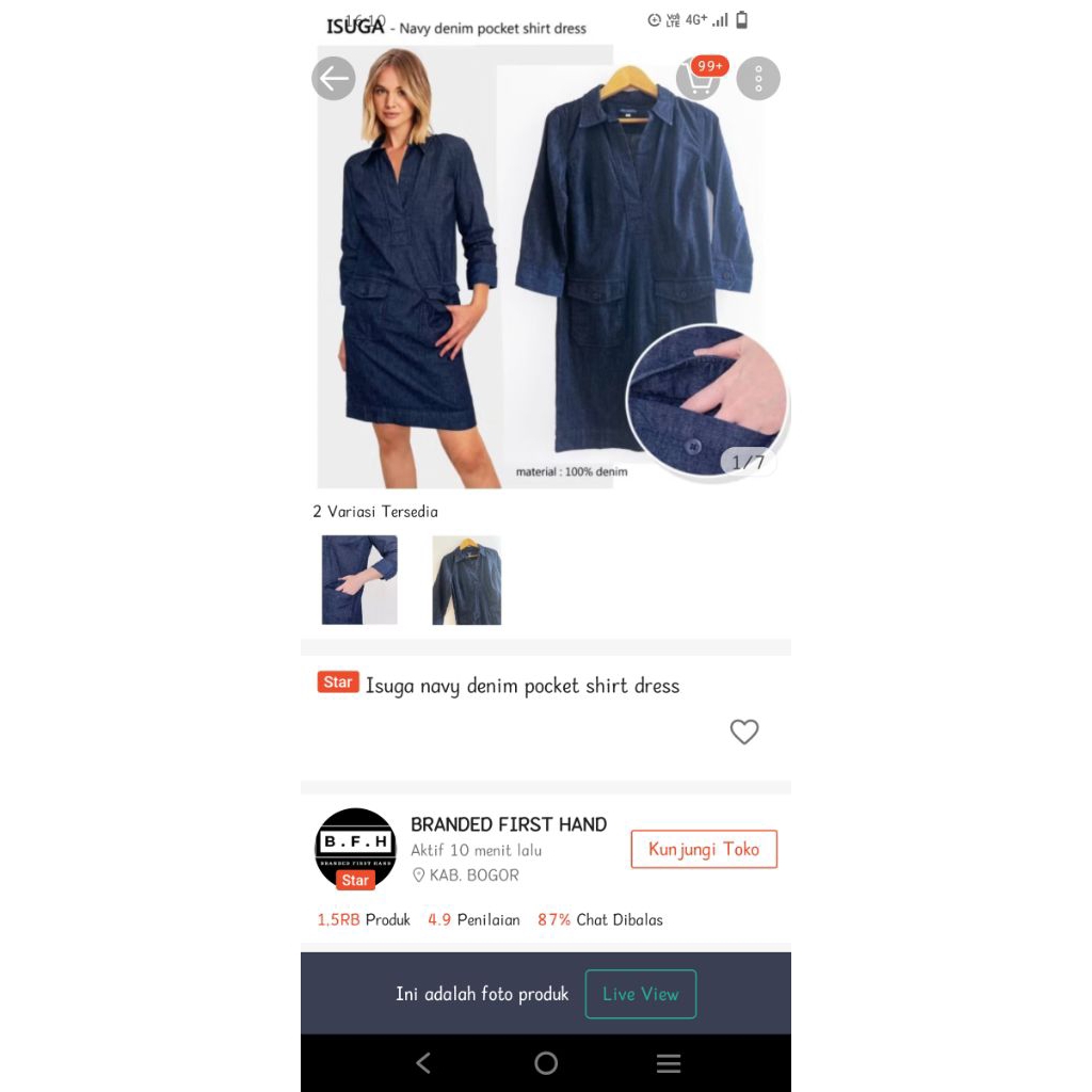 Preloved Dress Jeans