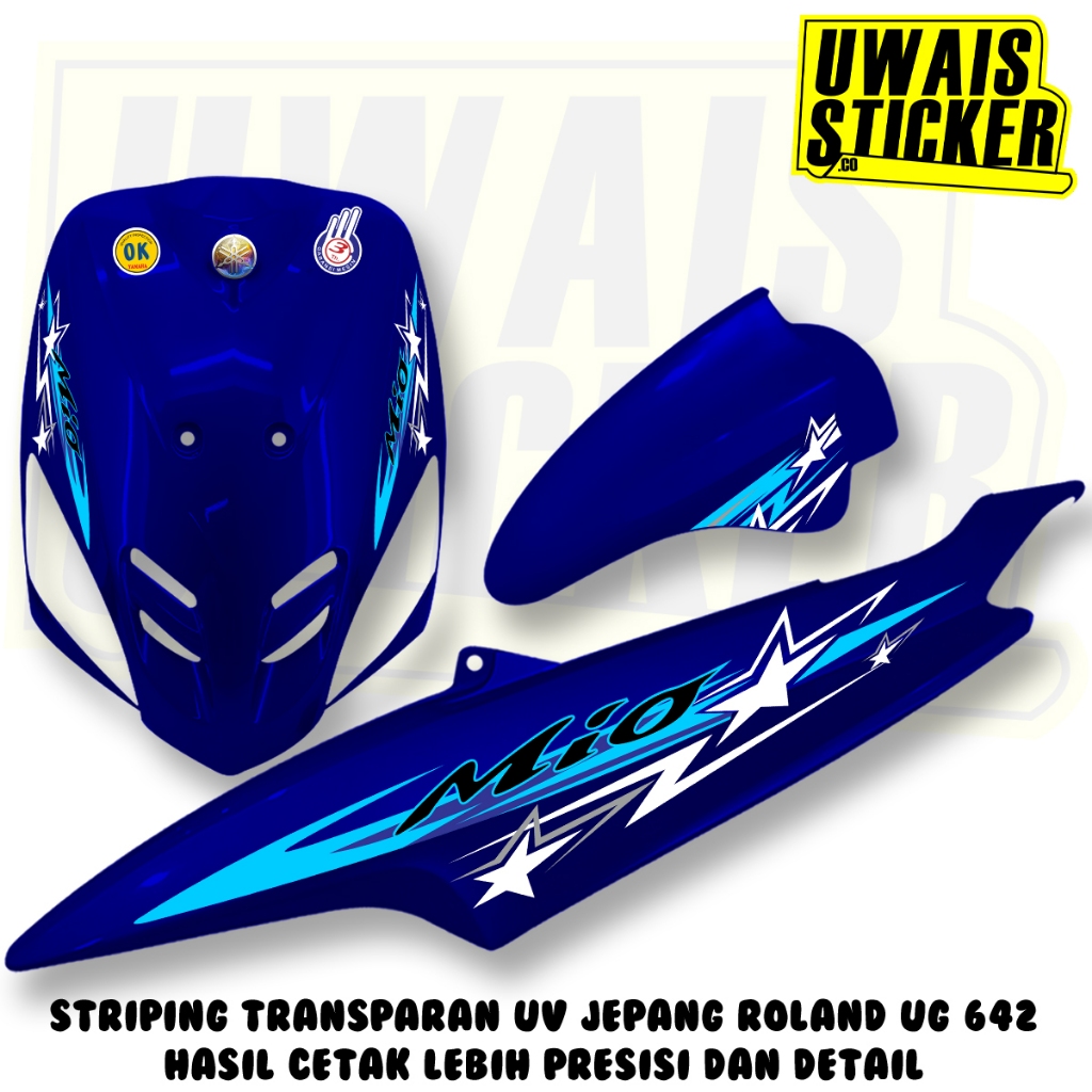 Striping Uv Transparan Variasi Yamaha Mio Sporty 2008 Mio Smile Striping Design Star Simple