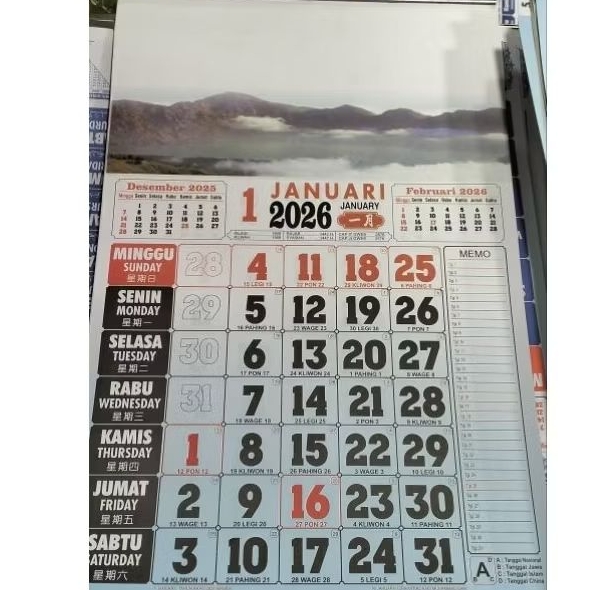 KALENDER 2026 Pemandangan