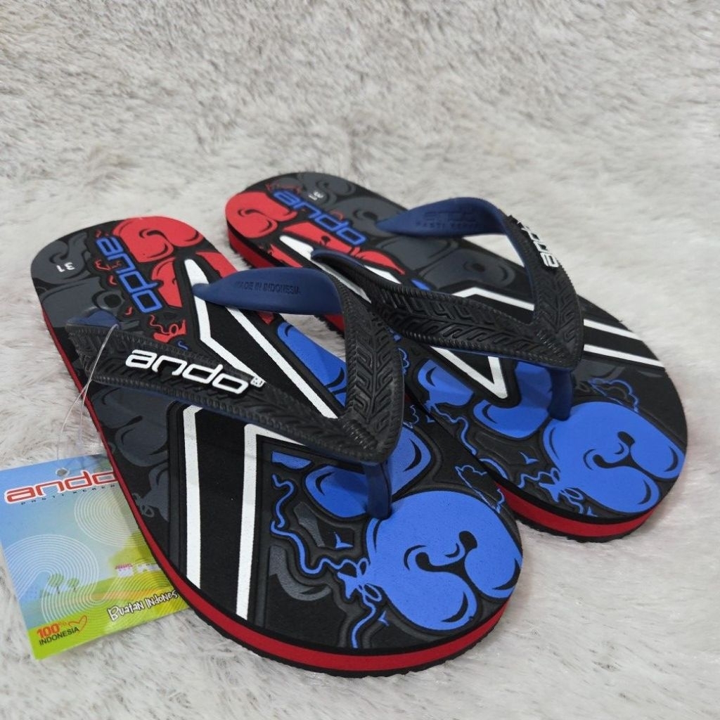 Sandal jepit anak anak laki laki perempuan ANDO Asli