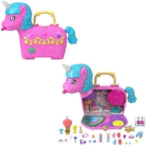 Polly Pocket Unicorn Partilandia Pinata Pencil Case with 2 Mini Dolls