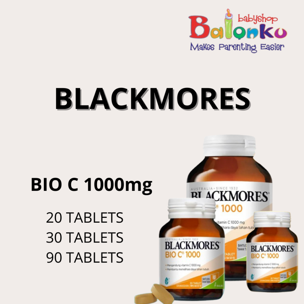 Blackmores Bio C 1000mg Membantu Jaga Daya Tahan Tubuh - (20, 30, dan 90 tablets)