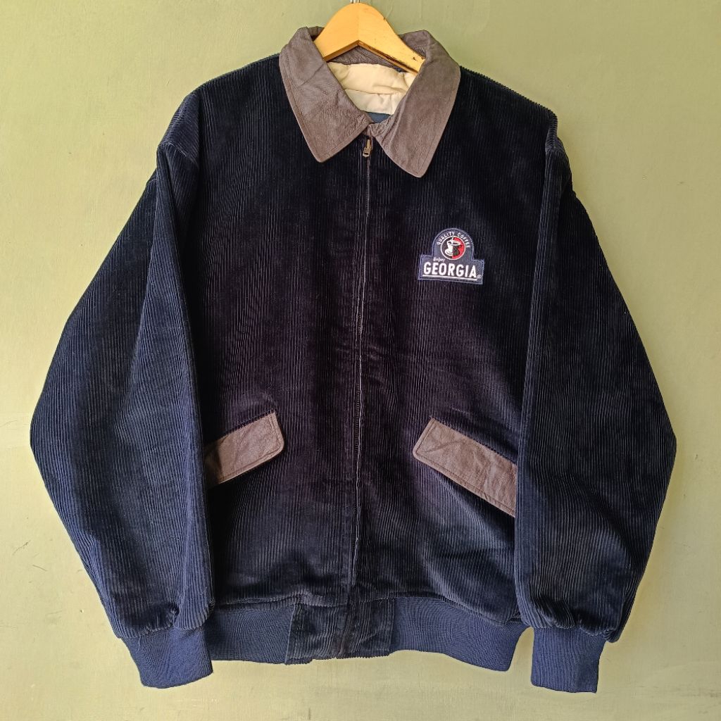 JAKET ENJOY GEORGIA COFFEE CORDUROY KERAH KULIT JAKET GEORGIA INNER VEST QUALITY COFFEE