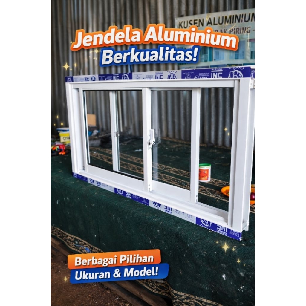 jendela aluminium geser/sliding free Pecking kayu