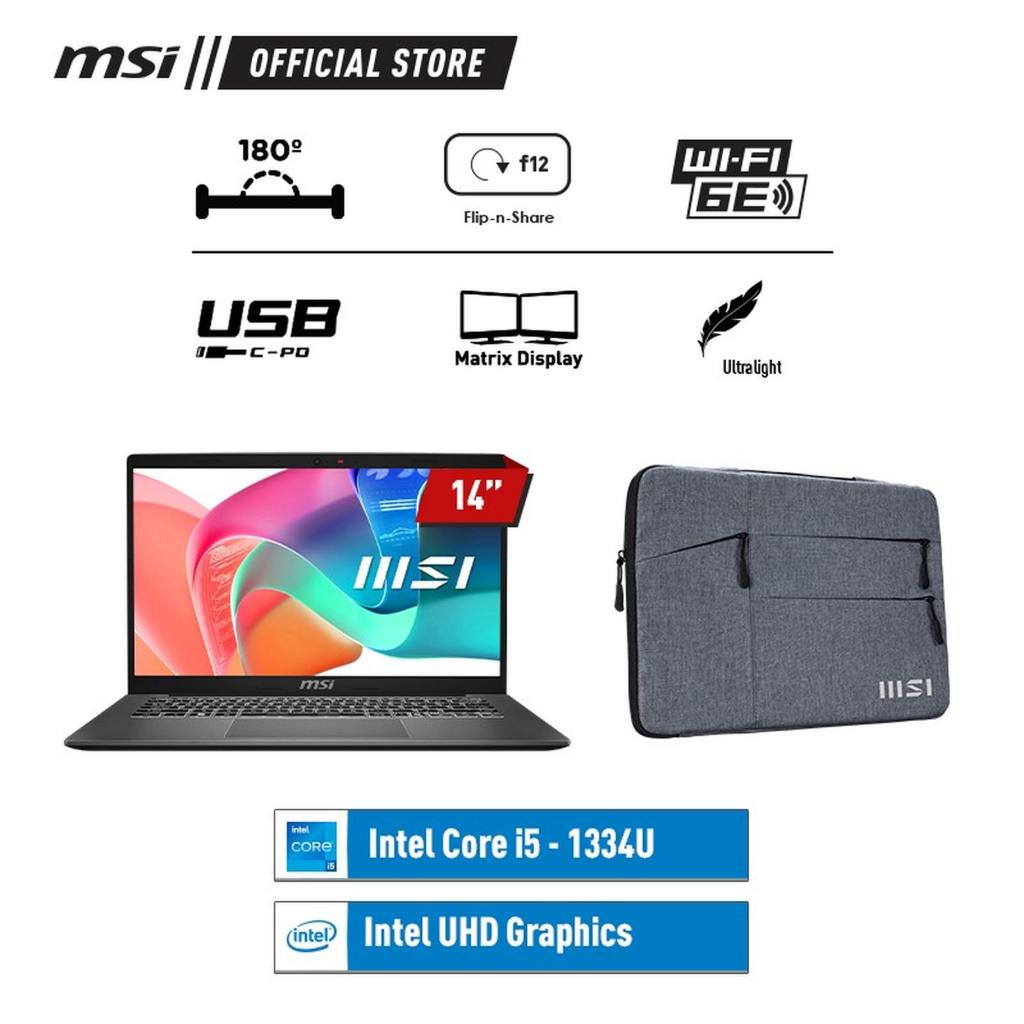 Laptop MSI Modern 14 C13M i5-1334U 8GB 512GB SSD 14 FHD Win 11 Resmi