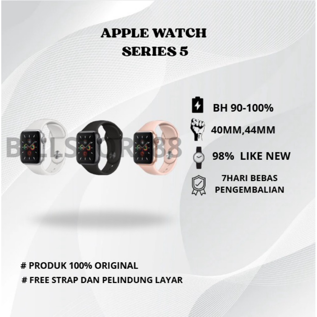 Apple Watch/iWatch Series 5 40MM/44MM S5 Second Original 100% Fullset Bergaransi EX Internasional