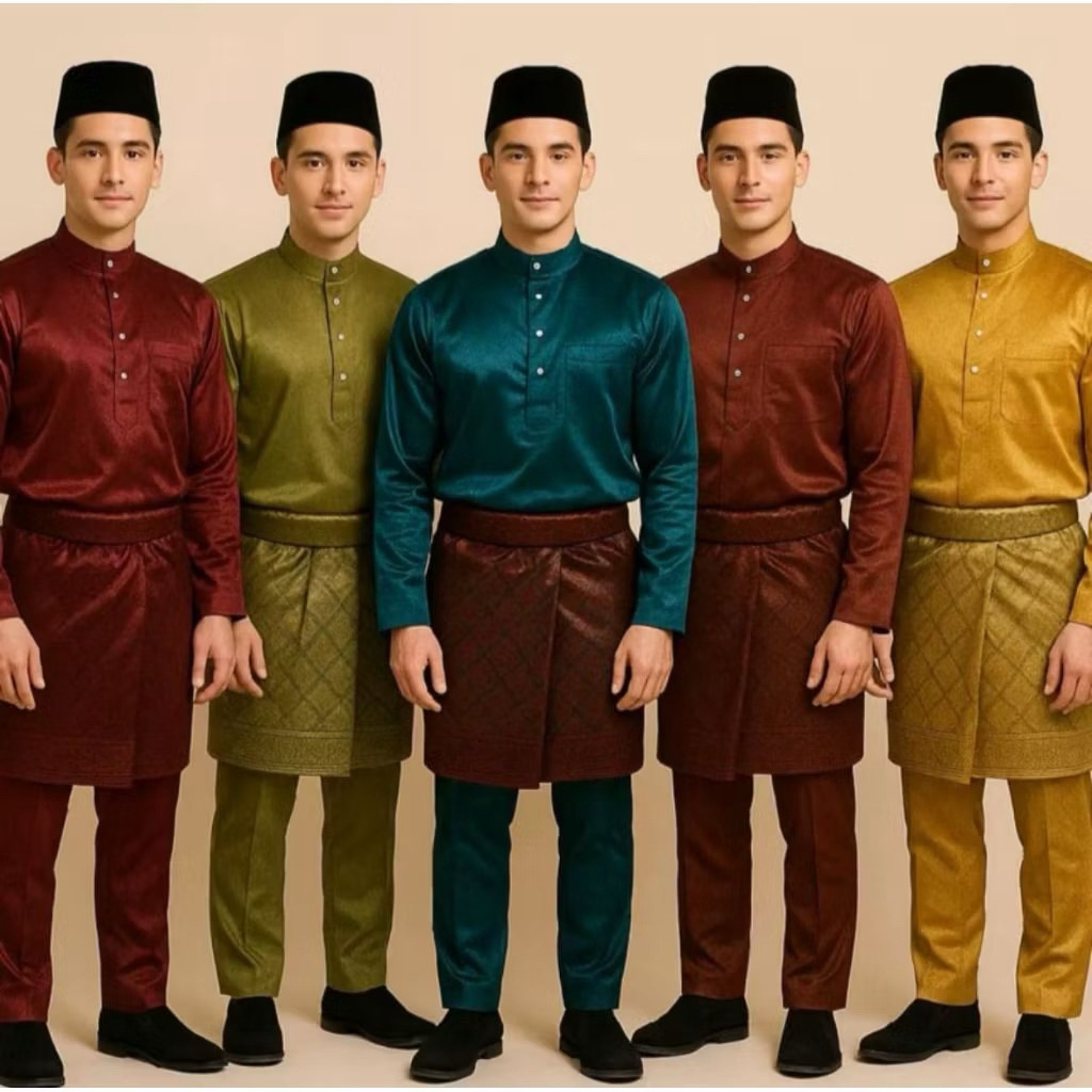 Oneset Teluk Belanga Pria Kurung Melayu Malaysia