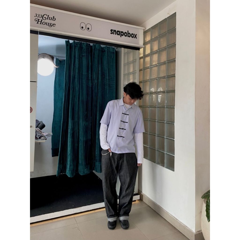 cheongsam boxy shirt