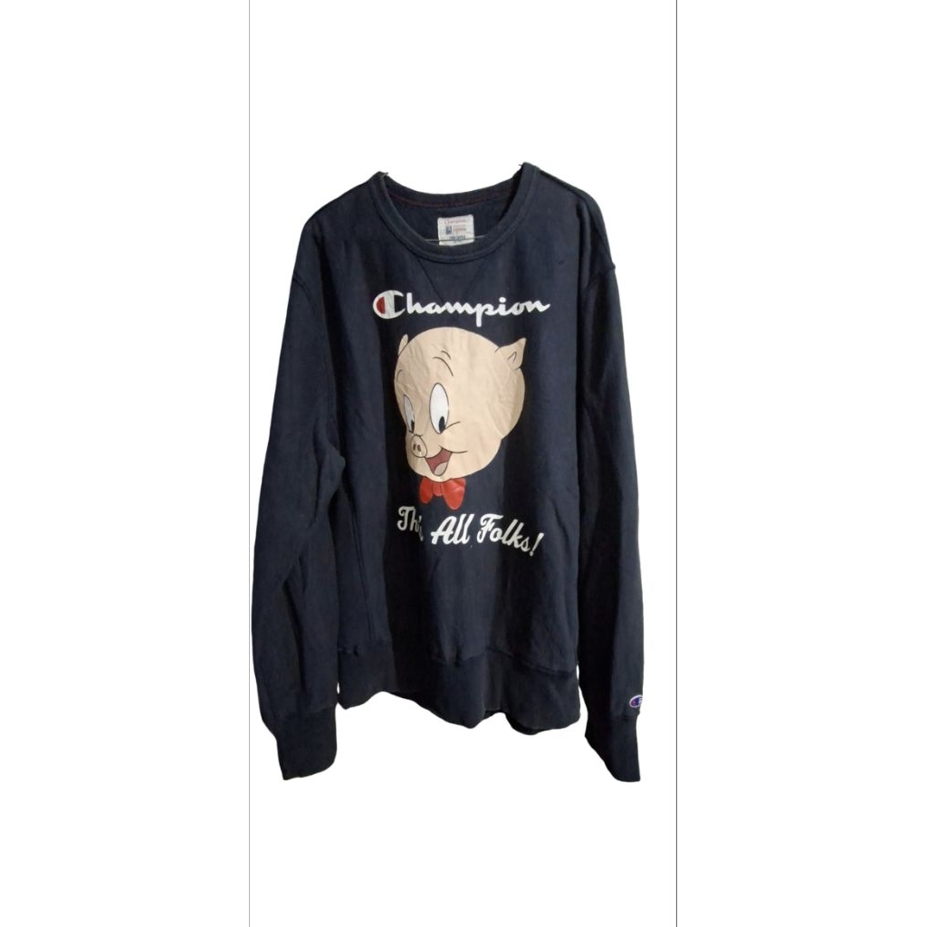 Champion Todd Snyder Sweatshirt Mens Med Looney Tunes Porky Pig That’s All Folks