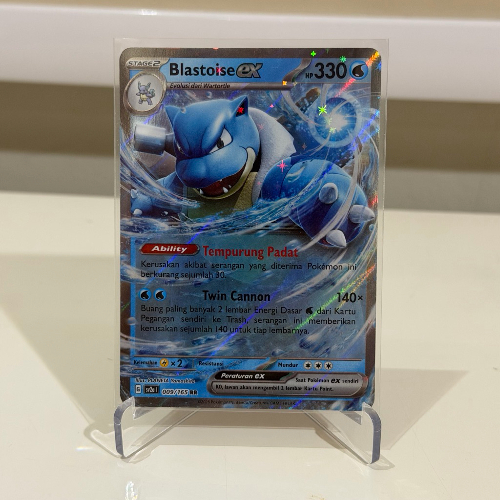 Kartu Pokemon Original - Blastoise EX RR SV2a 009/165
