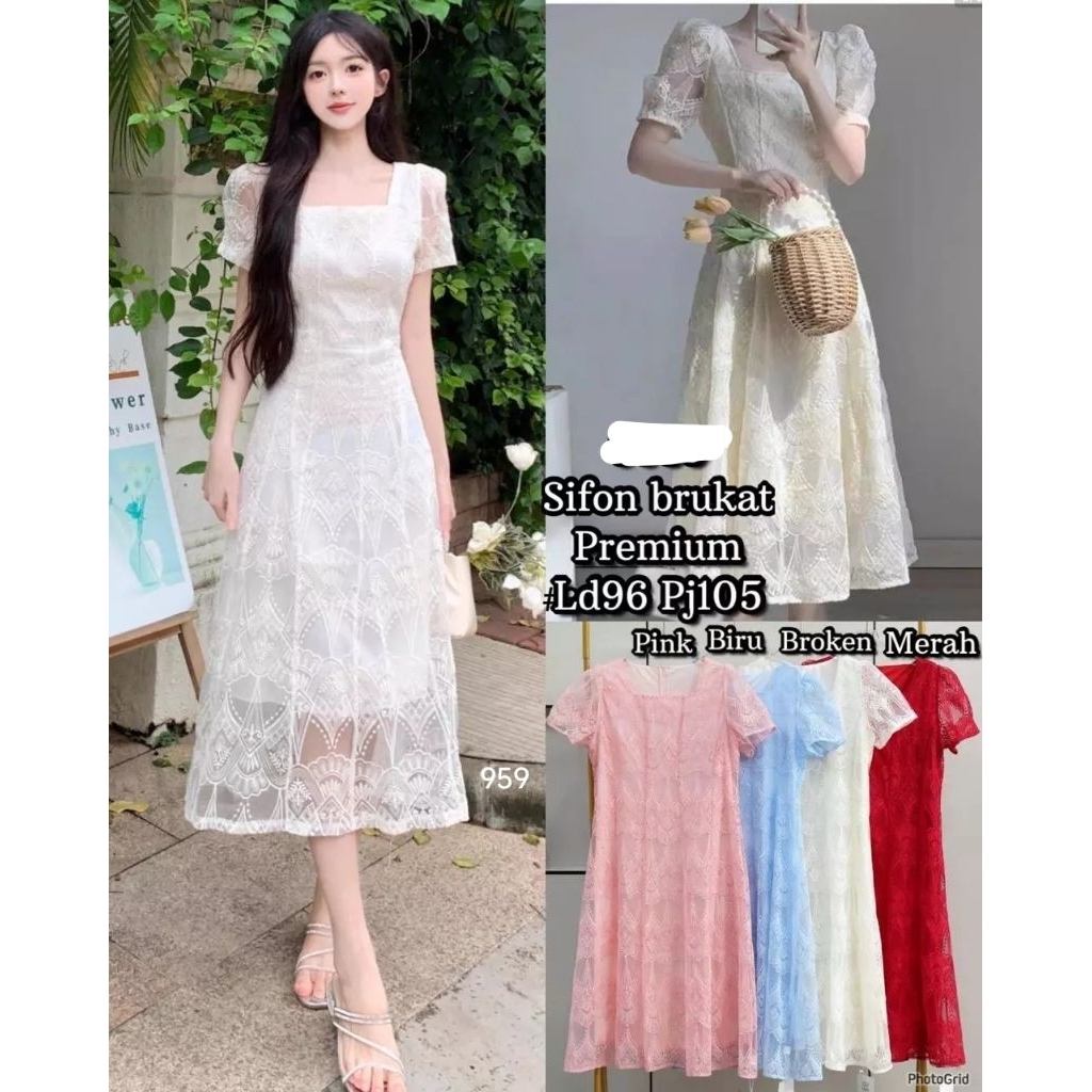 tunik dress sifon chiffon import