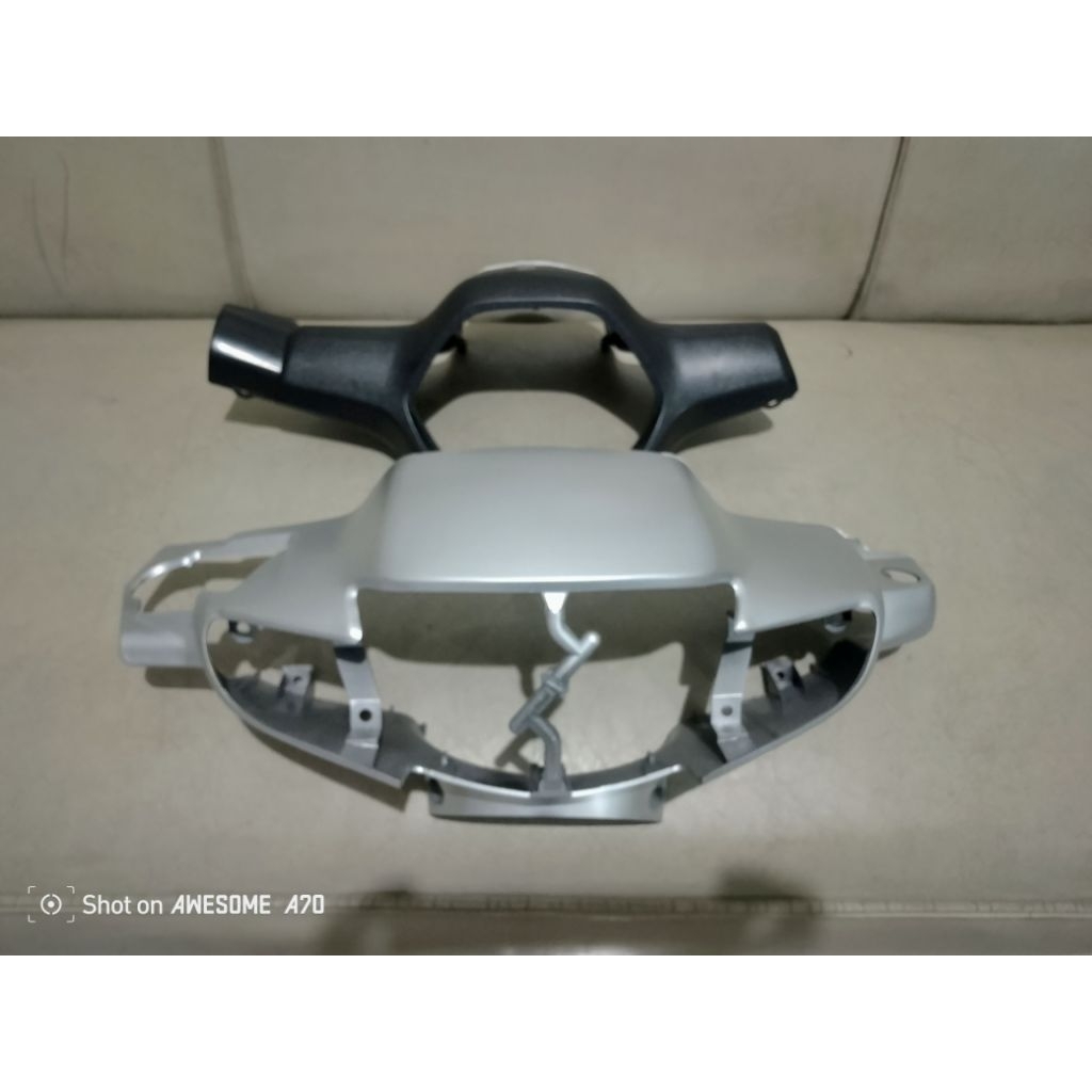 COD BATOK KEPALA SET DEPAN BELAKANG.SUPRA X LAMA MODEL CAKRAM ORI JIALING ABS WARNA SILVER MIRIP ORI