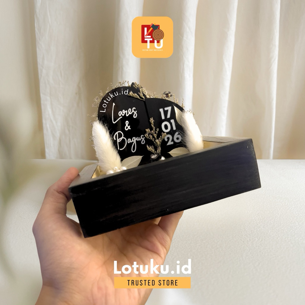 2 CINCIN | ring box kotak cincin tunangan kotak cincin pernikahan kotak cincin lamaran cincin couple