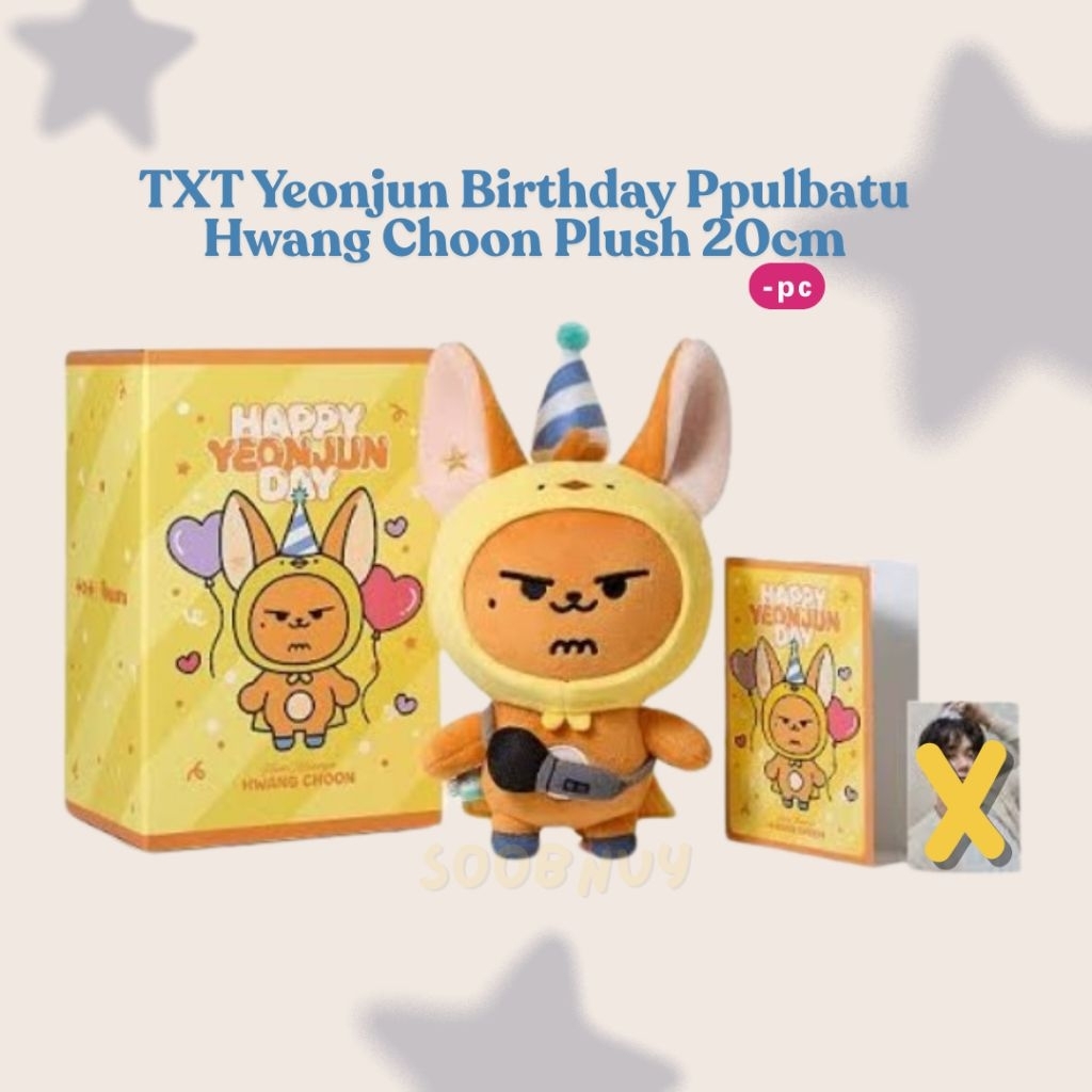 TXT Yeonjun Birthday Doll 20cm Ppulbatu Hwangchoon Plush Tomorrow X Together