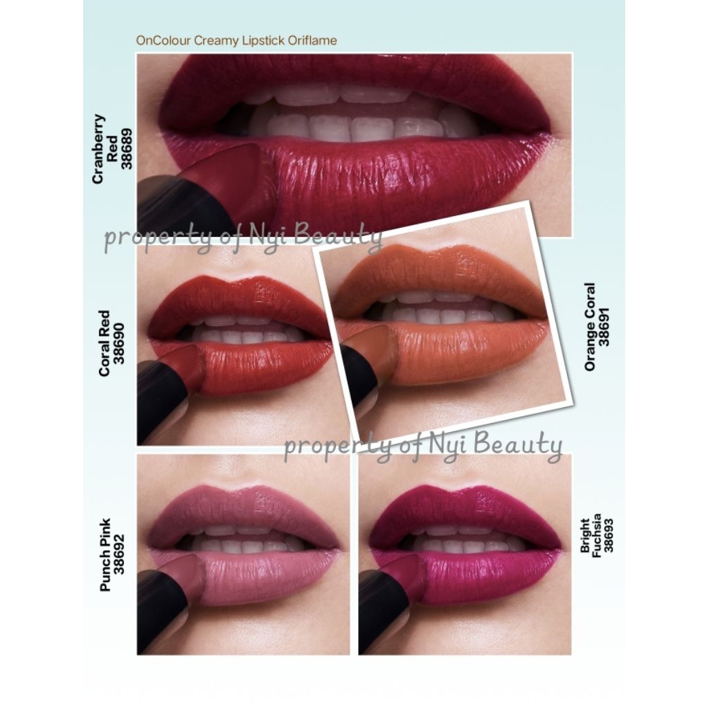 OnColour Creamy Lipstick Oriflame-Original Tekstur Creamy Lembut BPOM
