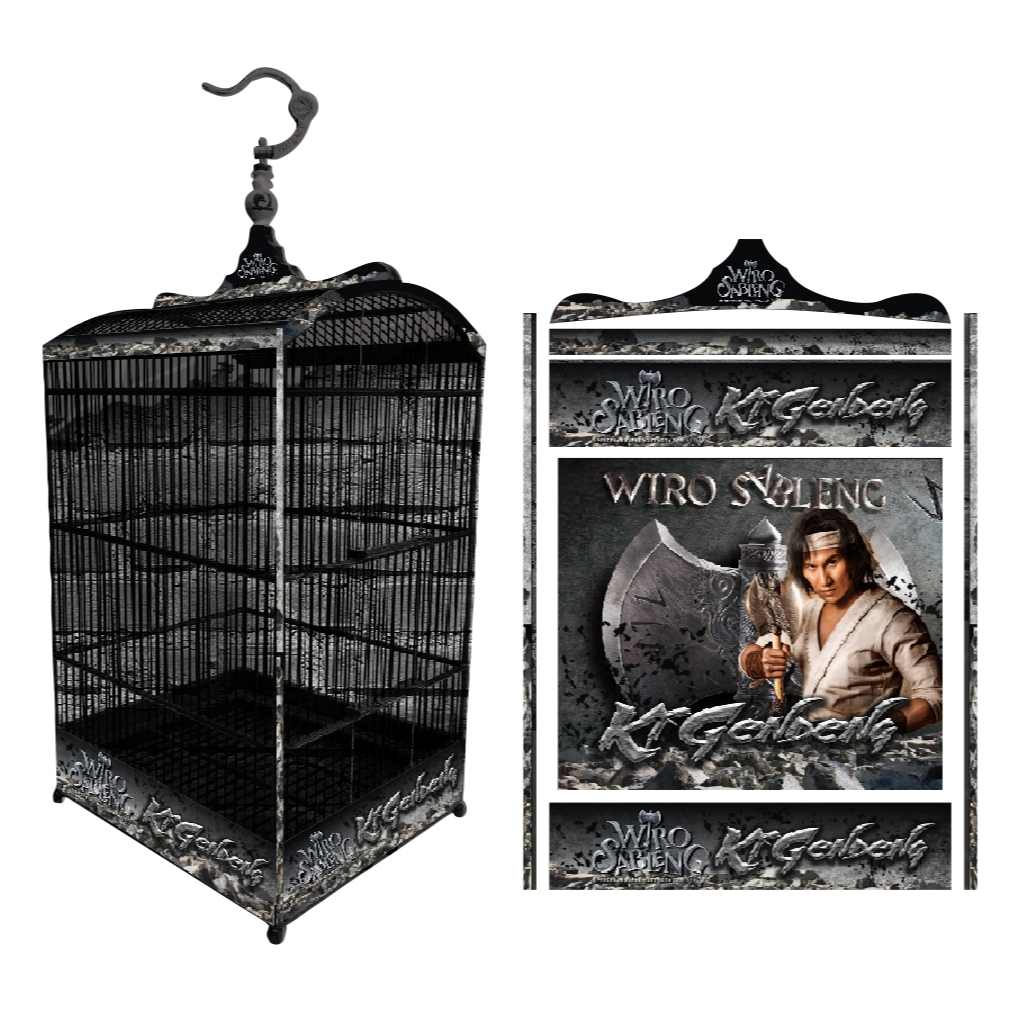 Stiker Decal SANGKAR KOTAK Sangkar EBOD JAYA Sangkar ORIQ JAYA Sangkar RADJA KACER KENARI Cucak Hija