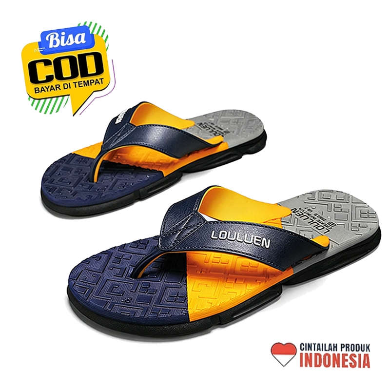 Sandal pantai karet, sandal jepit pria untuk luar ruangan, sepatu pria, sandal kasual modis