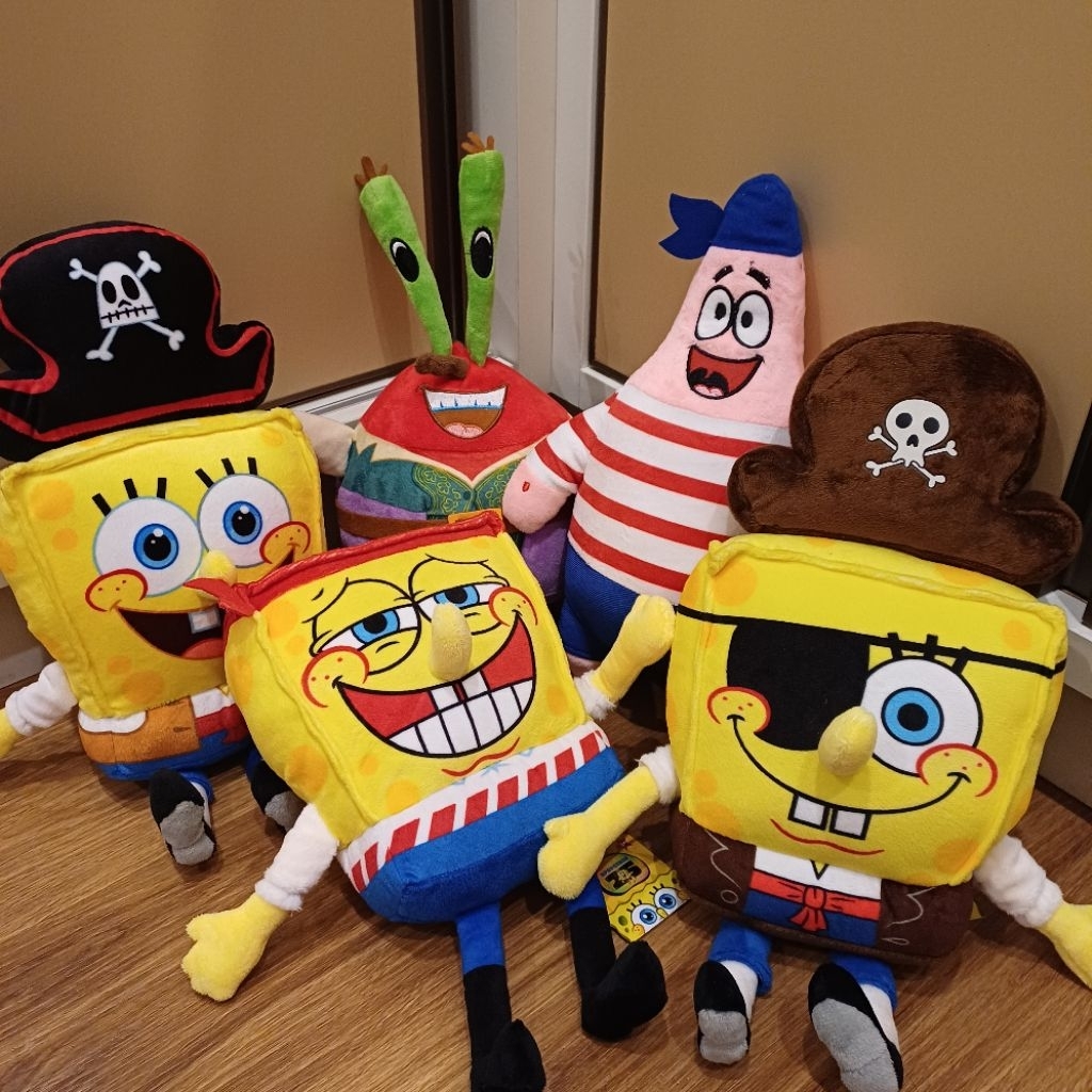 Spongebob The Movie Original Plush Patrick Squidward Spongebob Sandy Boneka Plush Original Nickelode