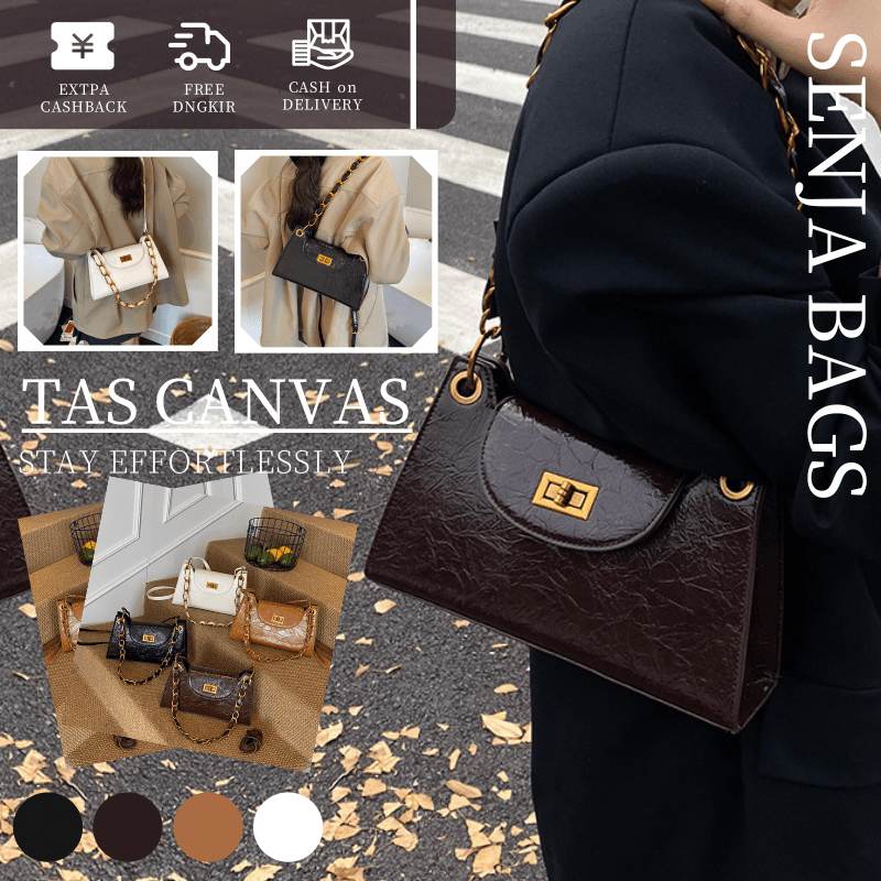 Tas Mini Wanita dengan Rantai Model Kotak Elegan Tas Ketek, Tas Selempang Tas Mewah Tas Serbaguna Ta