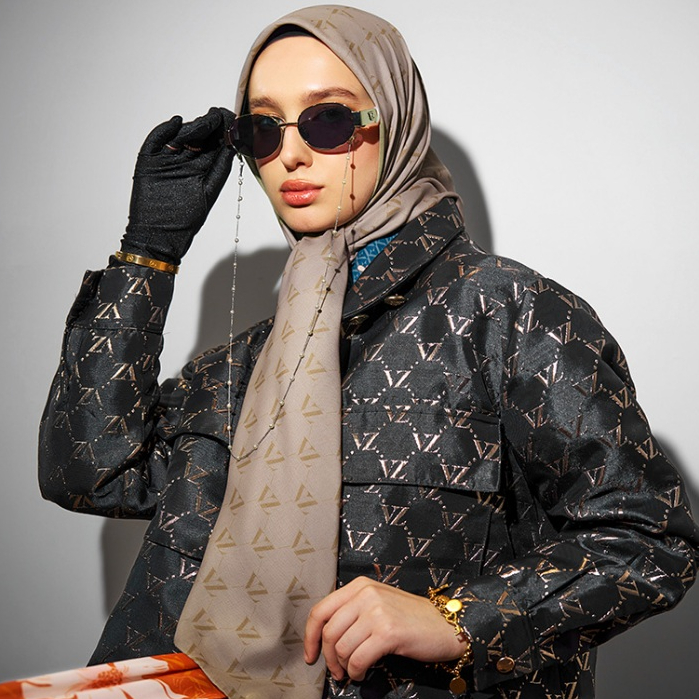 VIVIZUBEDI - MONOGRAM VOAL SCARF