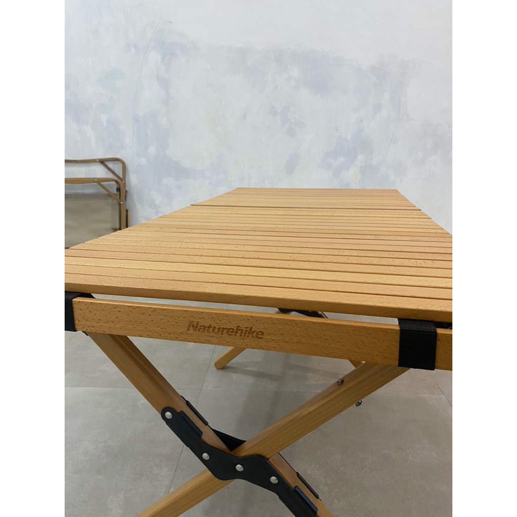 meja lipat campingv naturhike wood NH19JJ009 size L.