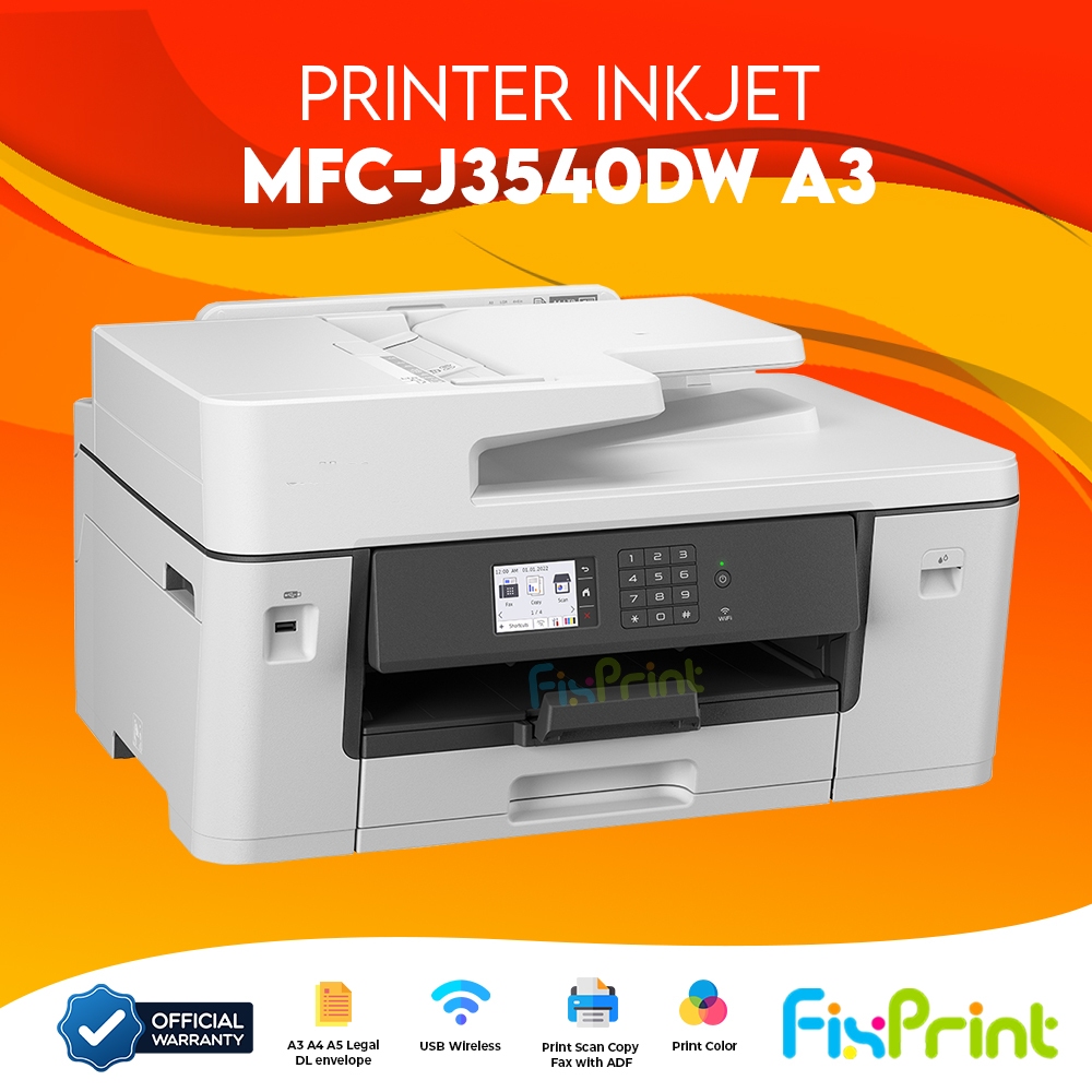 Brother MFC-T4500DW / MFC-J3540DW Printer A3 InkTank Duplex Wireless FAX Multifungsi Printer New Ori
