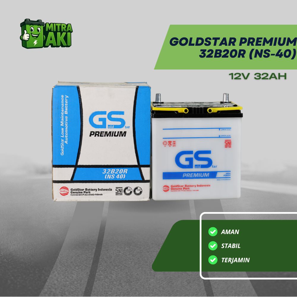 Aki Mobil Espass Futura Bergaransi , Merk :  GOLD STAR PREMIUM NS-40
