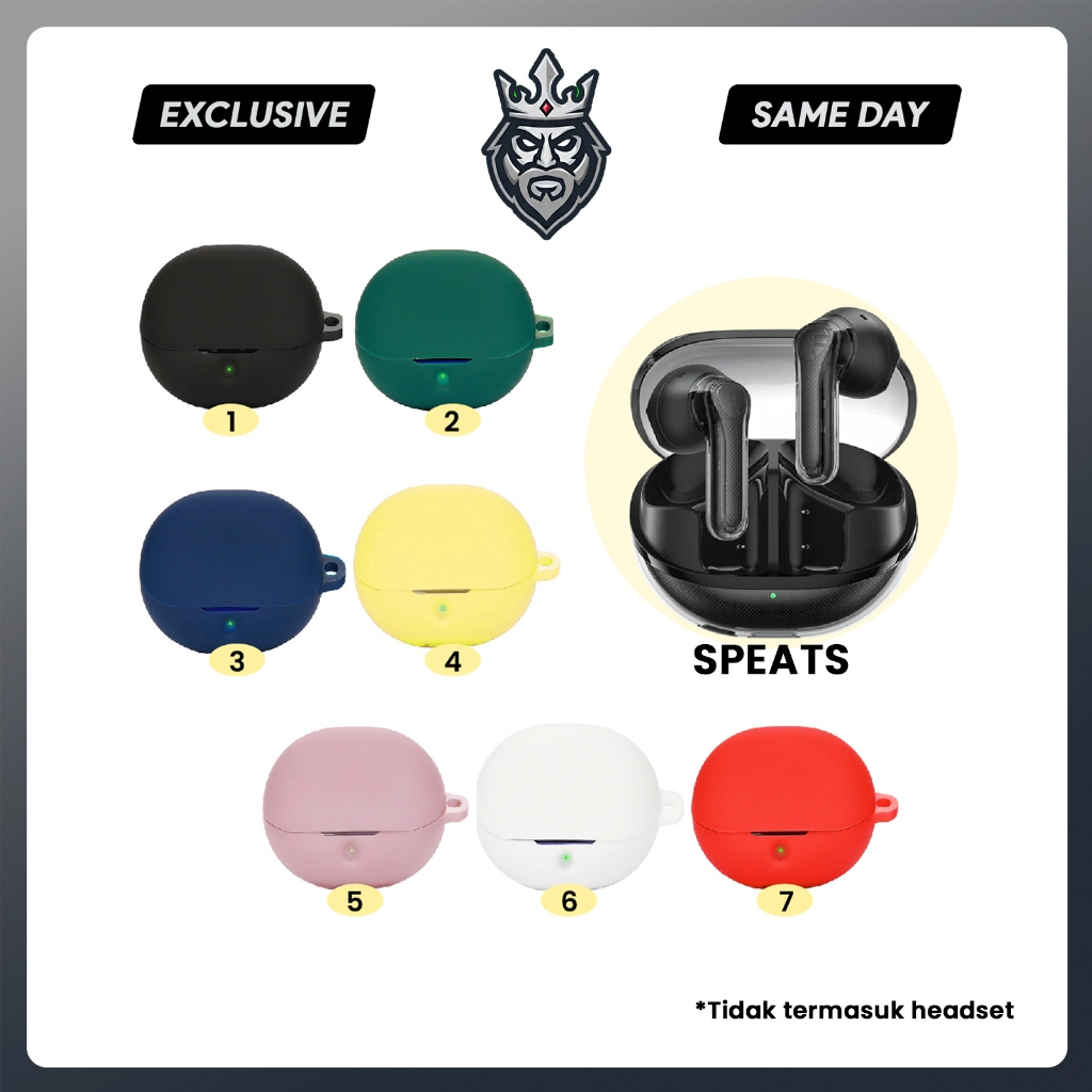 [SC] Case Casing Cover Silicone Protective Soundpeats Clear TWS + Carabiner