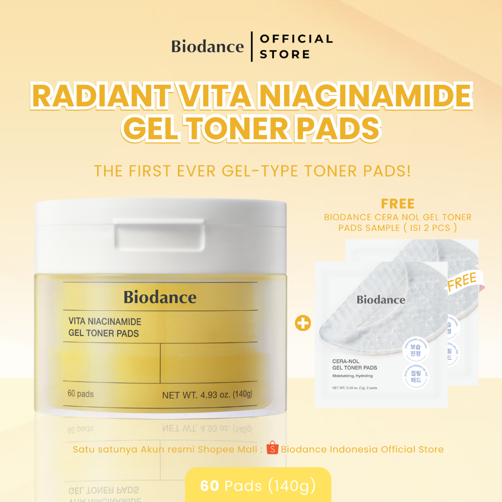 BIODANCE - Vita Niacinamide Gel Toner Pads [ 60 Pads ]