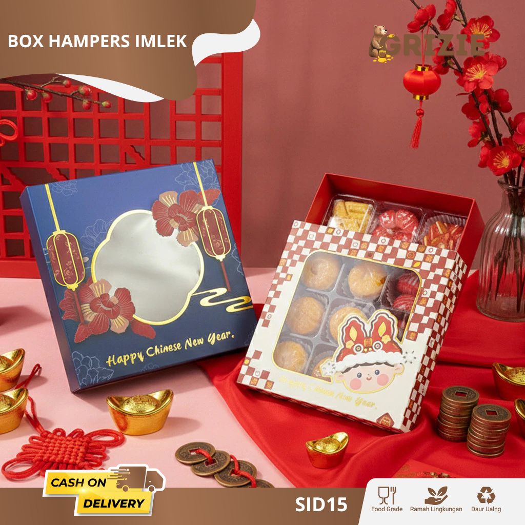 Box Hampers Imlek/Box Imlek/Hampers Imlek/Kotak Hampers Imlek/Box Kue CNY/SID15