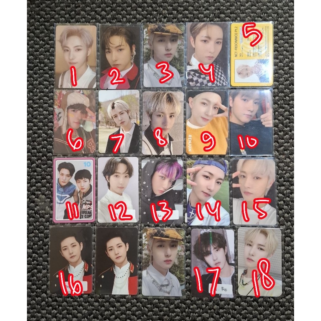 photocard nct dream renjun murah mfal reload departure resonance yzy hottracks luckydraw hanteo mnz 