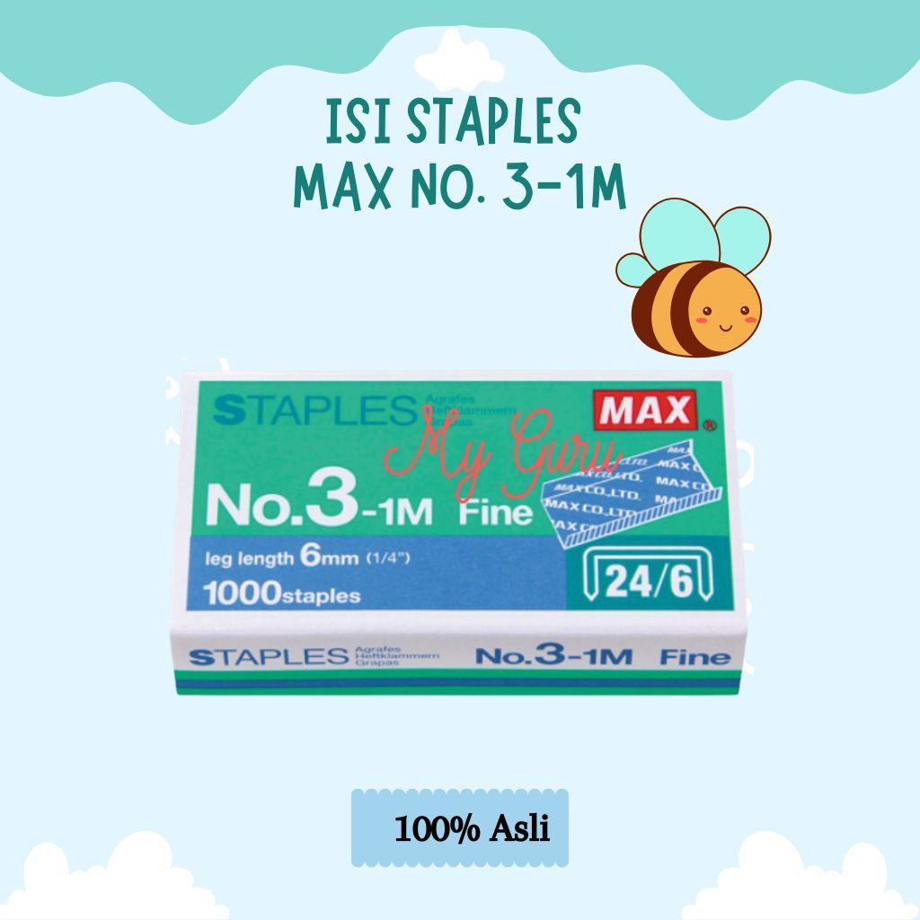 [PAK KECIL] MAX ISI STAPLES NO. 3 / ISI STAPLER MAX HD-50 / ISI STAPLES MAX