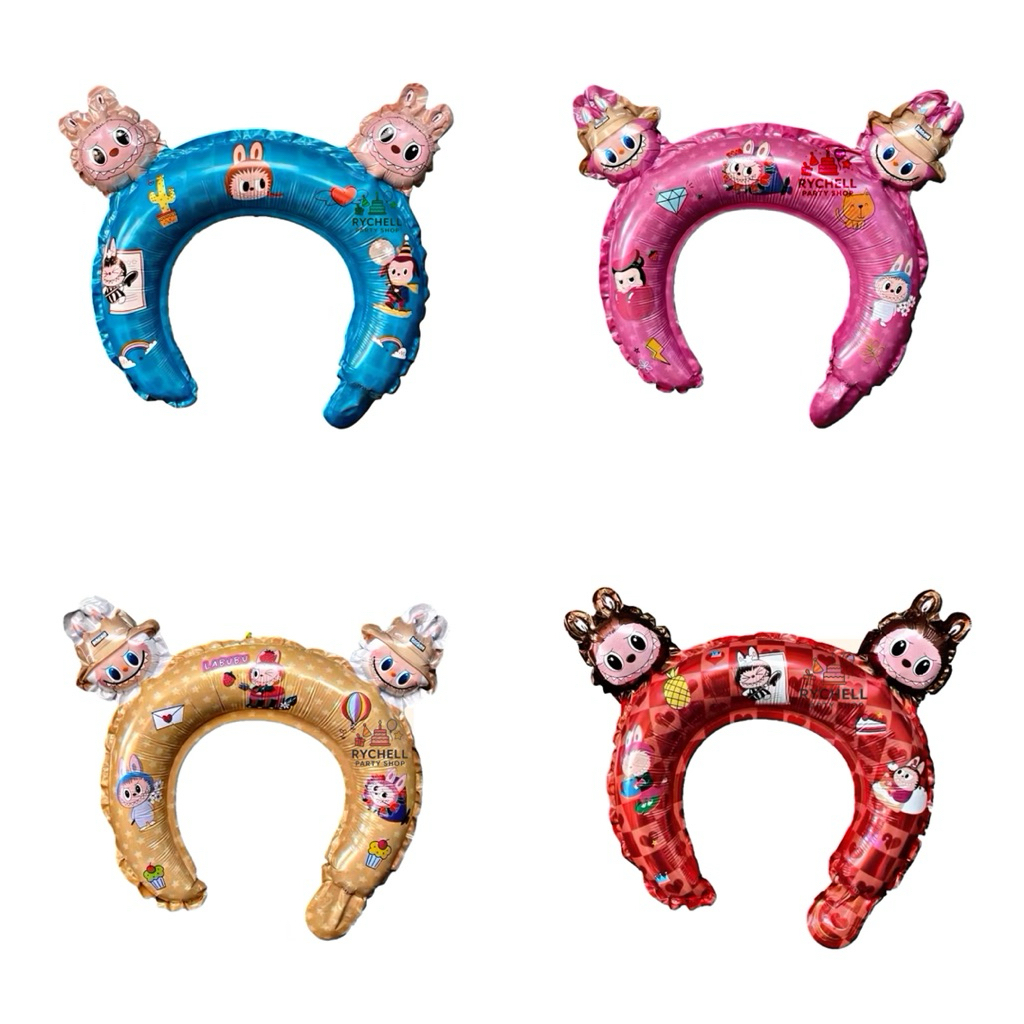 BALON BANDO KARAKTER LABUBU | LABUBU HEADBAND | BALON BANDO KARAKTER BONEKA LABUBU
