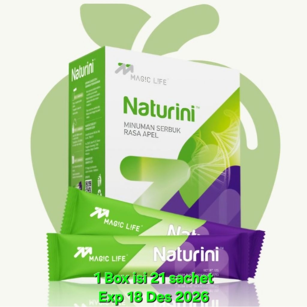 1 Box Magiclife NATURINI Apple Kemasan Baru isi 21 sachet Exp 18 Des 2026