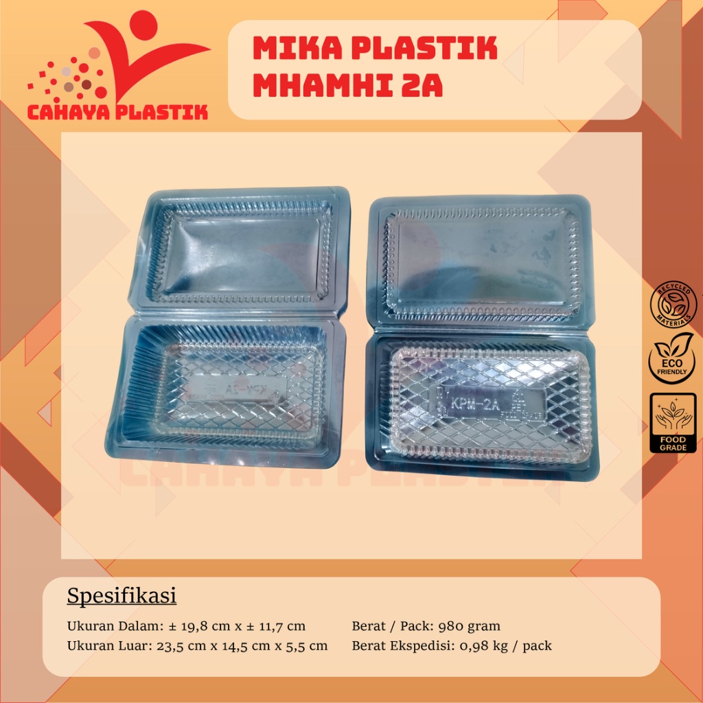 Mika Plastik MMPG 2A 50pcs | Mika Kue Makanan Ukuran 2A 50pcs