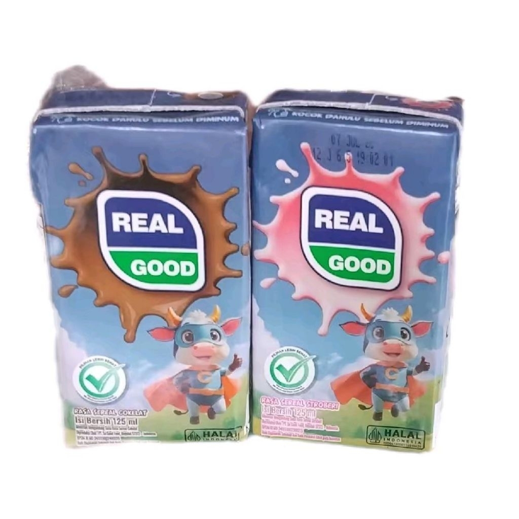 SUSU UHT REAL GOOD RASA COKELAT | STROBERI NETTO 125 ML