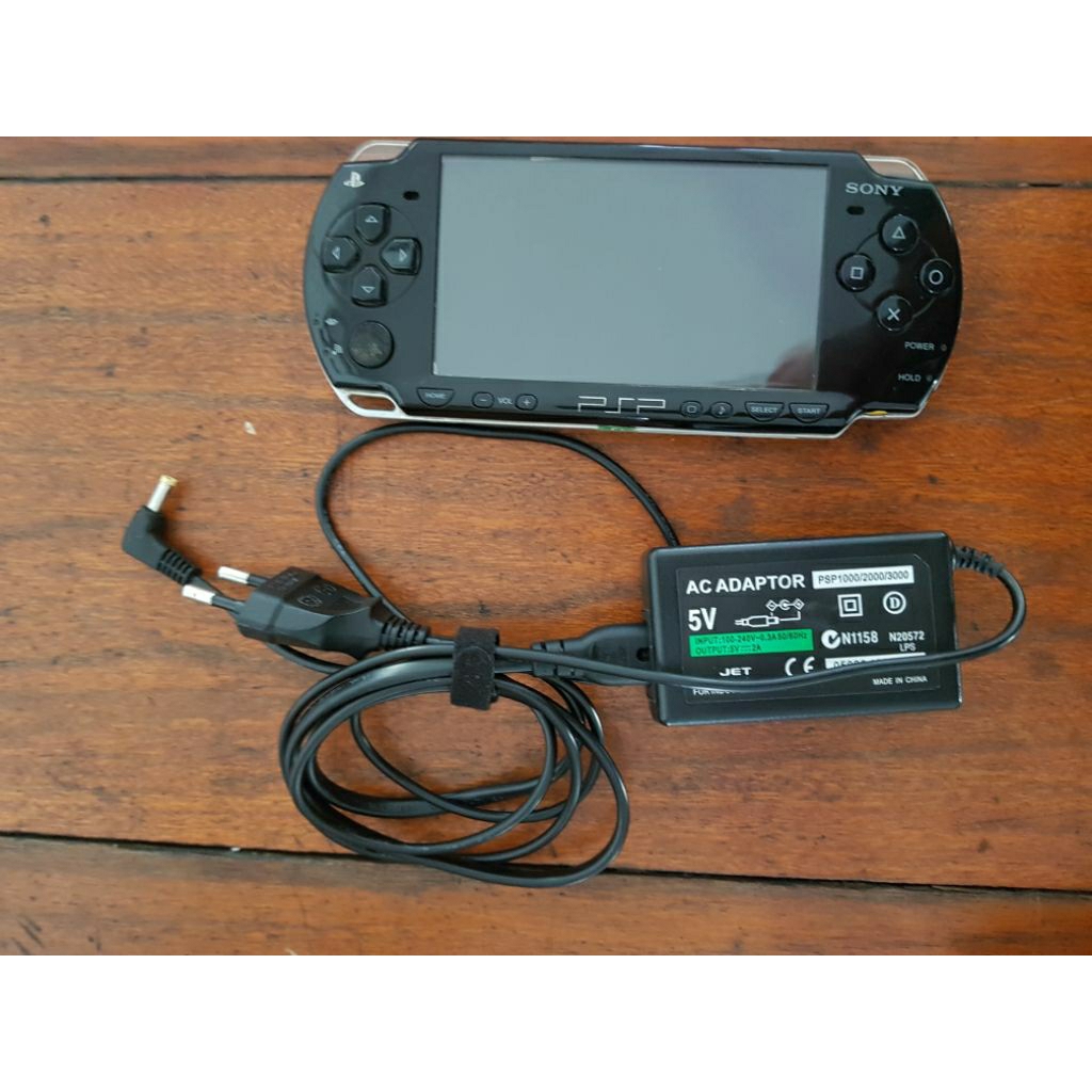 Sony PSP SLIM 2000 MEMORY 64GB 102 GAME Unit + Charger Second Normal