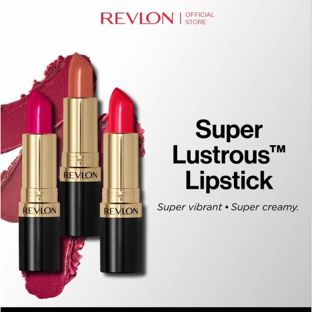 New Revlon Super Lustrous Lipstick Super Vibrant+Super Creamy - Ready Bisa Gojek Instant Medan