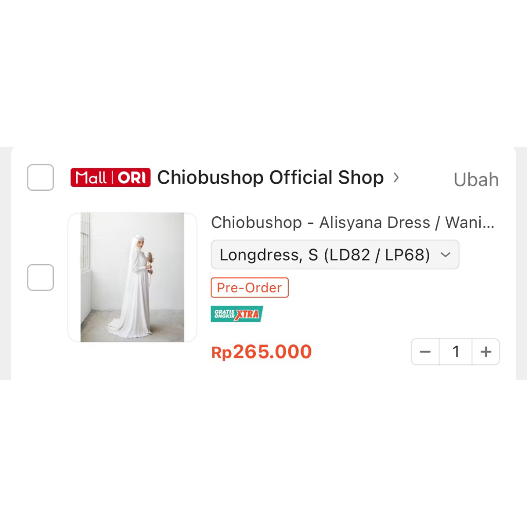 dress putih prewedding