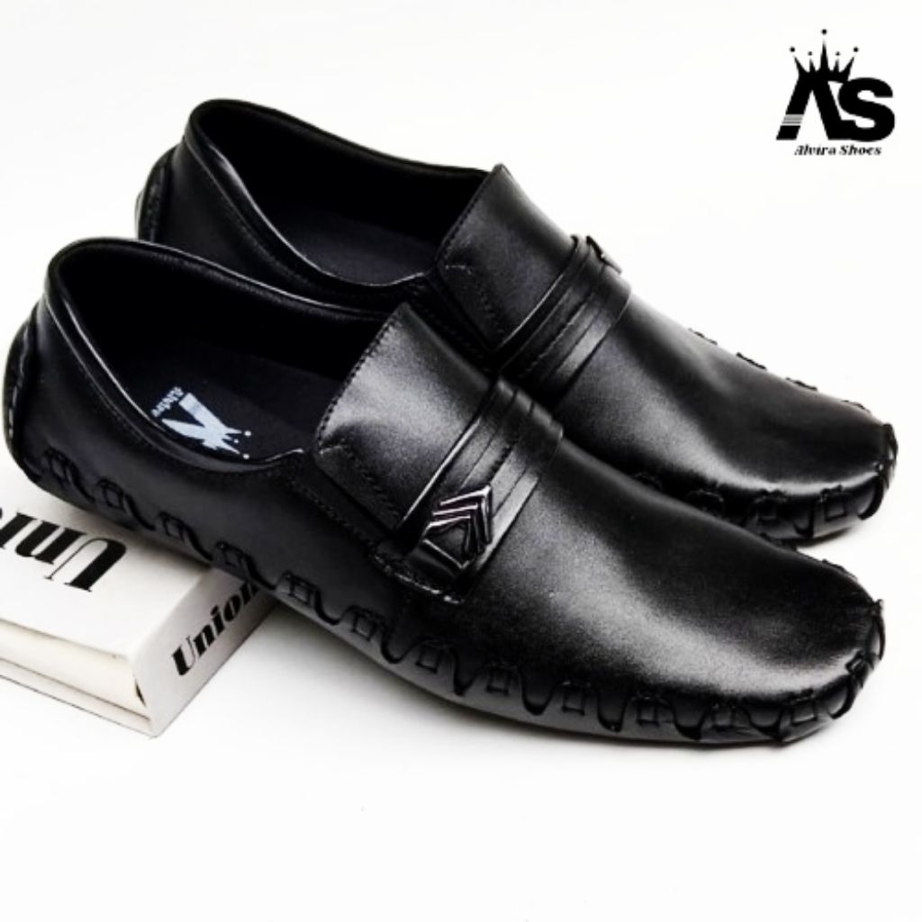 Promo Sepatu Casual Pria Kulit Asli 100%, Sepatu Slip on pria kulit Asli, Sepatu formal pria kulit A